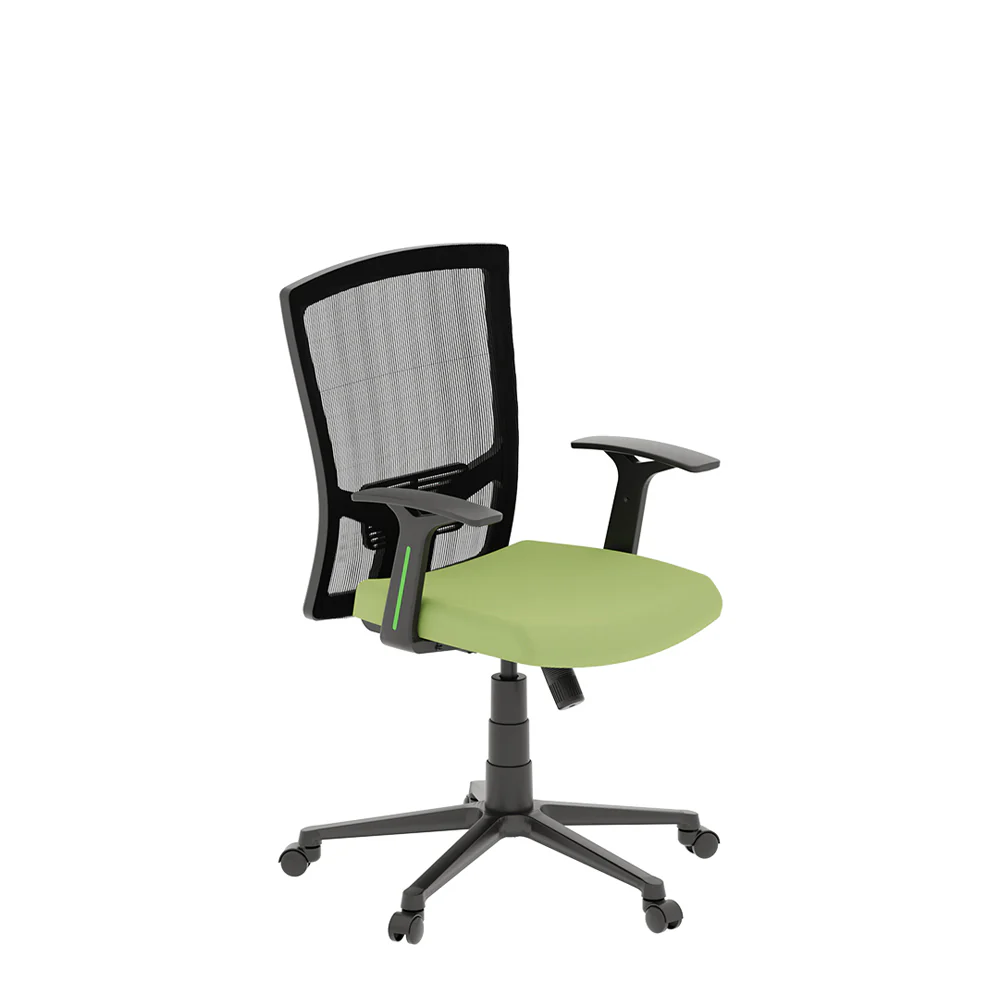 Flow Sustainable Office Chair - Mesh - Mid Back - Moss Green